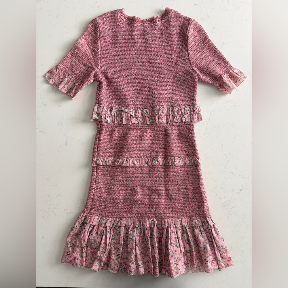 LoveShackFancy Aveline Smocked Flutter Mini Dress - Picture 13 of 13